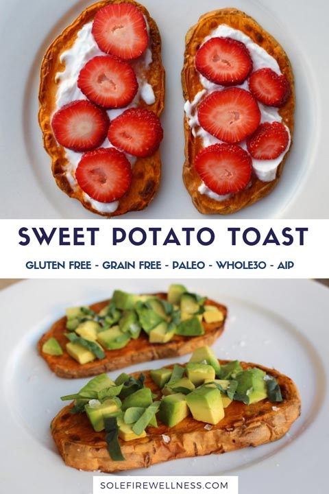 Sweet Potato Toast AIP and Whole30